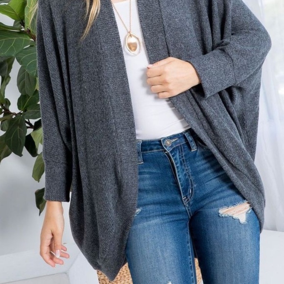 Banded Rib Sweater Cardigan - Picture 2 of 6